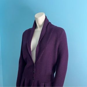 TWEEDS Medium 100% Merino Wool Peplum Sweater